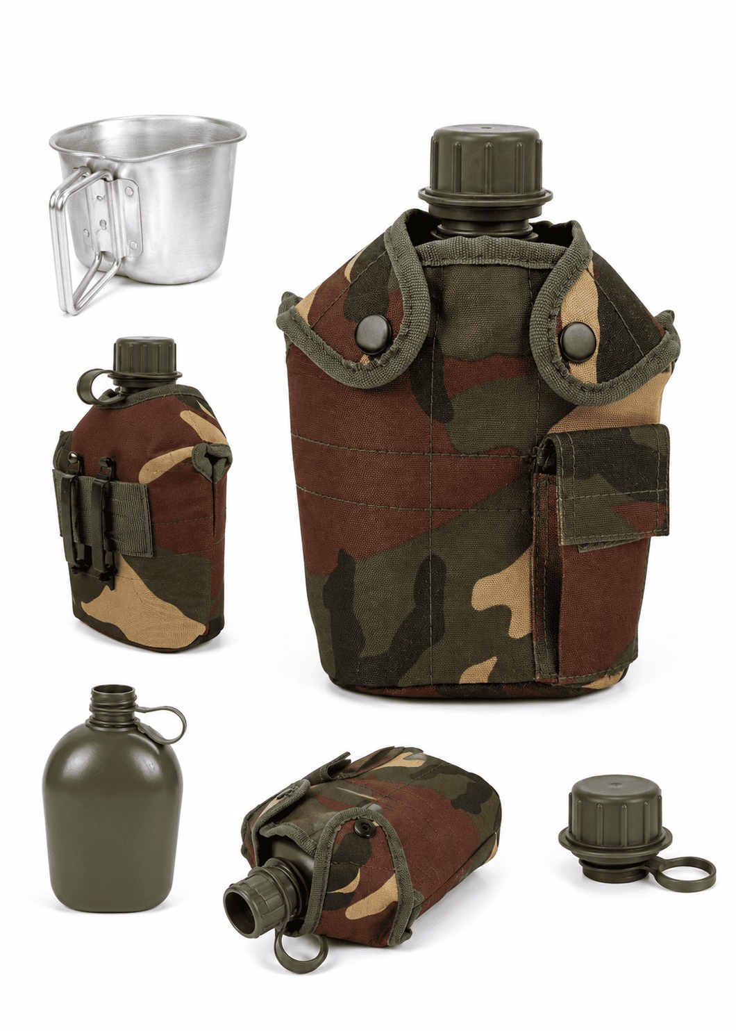 TERMO MILITAR CON ACCESORIOS CAMPING